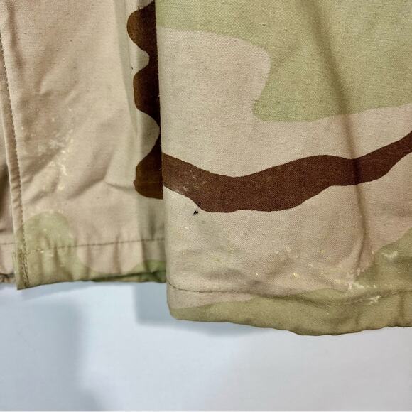 Vintage US Army Men’s Desert Camouflage Field Jacket Tan Size Large Long EUC - Picture 7 of 9